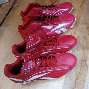 2 pair MLB Reebok 12.5 Major League Phillies Chris Coste Baseball Cleats Shoes